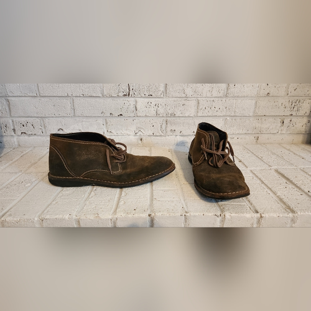 John Varvatos leather suede boots